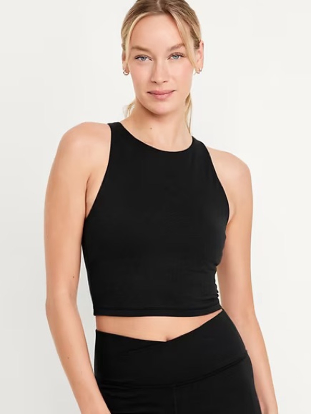 NWT! Old Navy Black Jack CloudComfy High-Neck Longline Sports Bra 509507 🪙